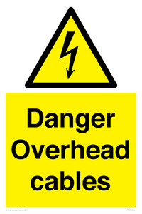 danger overhead cables